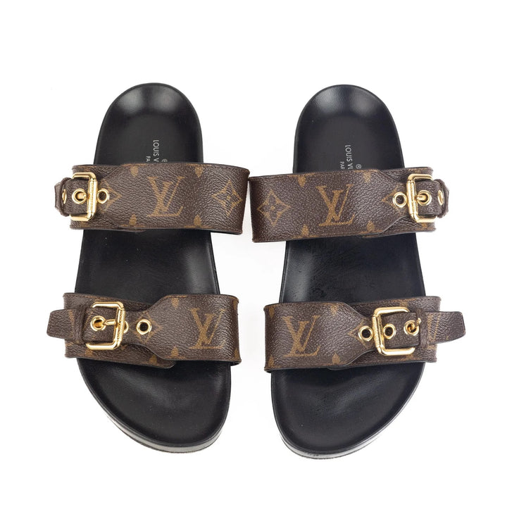 LOUIS VUITTON BOM DIA MONOGRAM COMFORT MULES