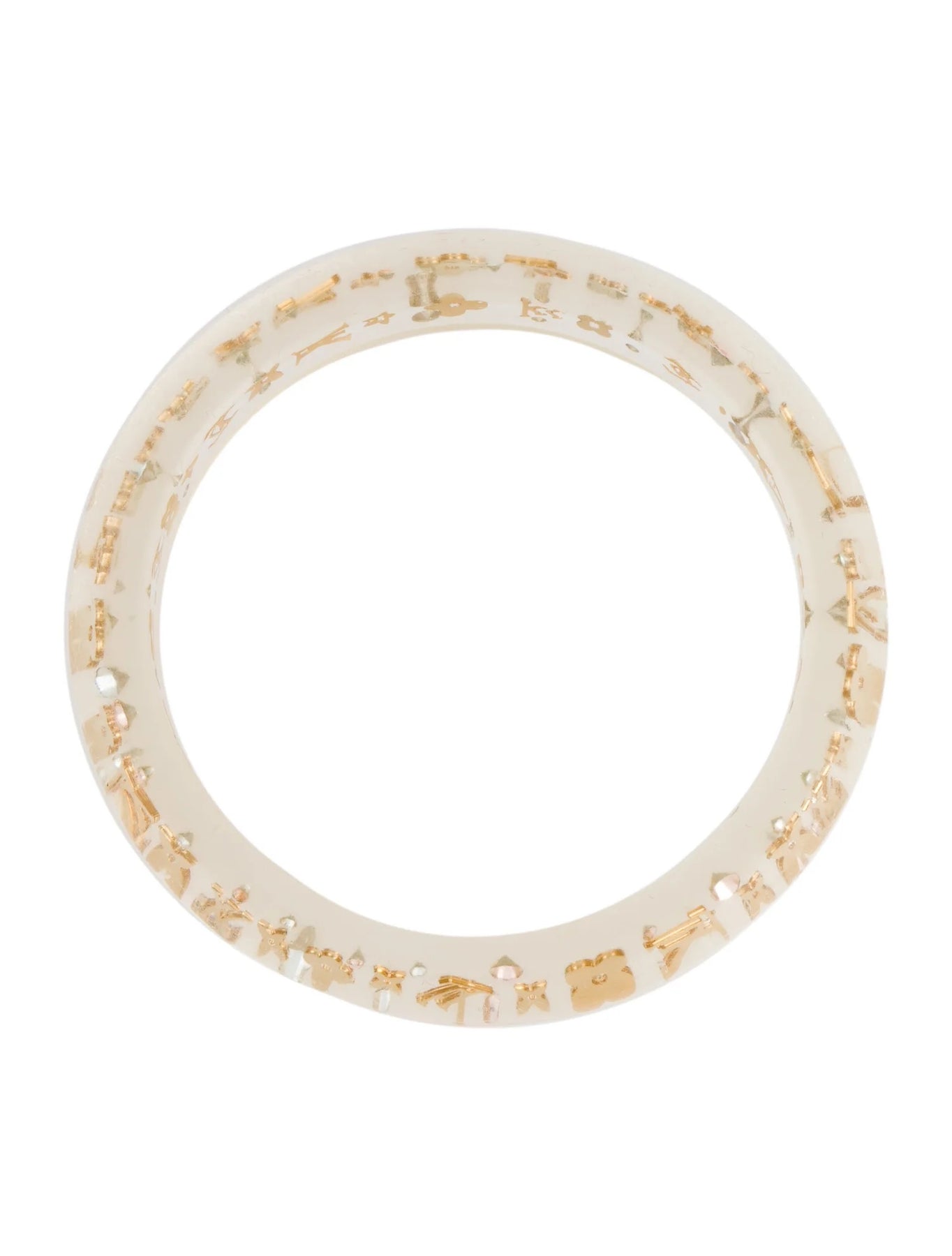 Louis Vuitton Narrow Inclusion Bangle (Clear/Gold/Red) - ShopStyle