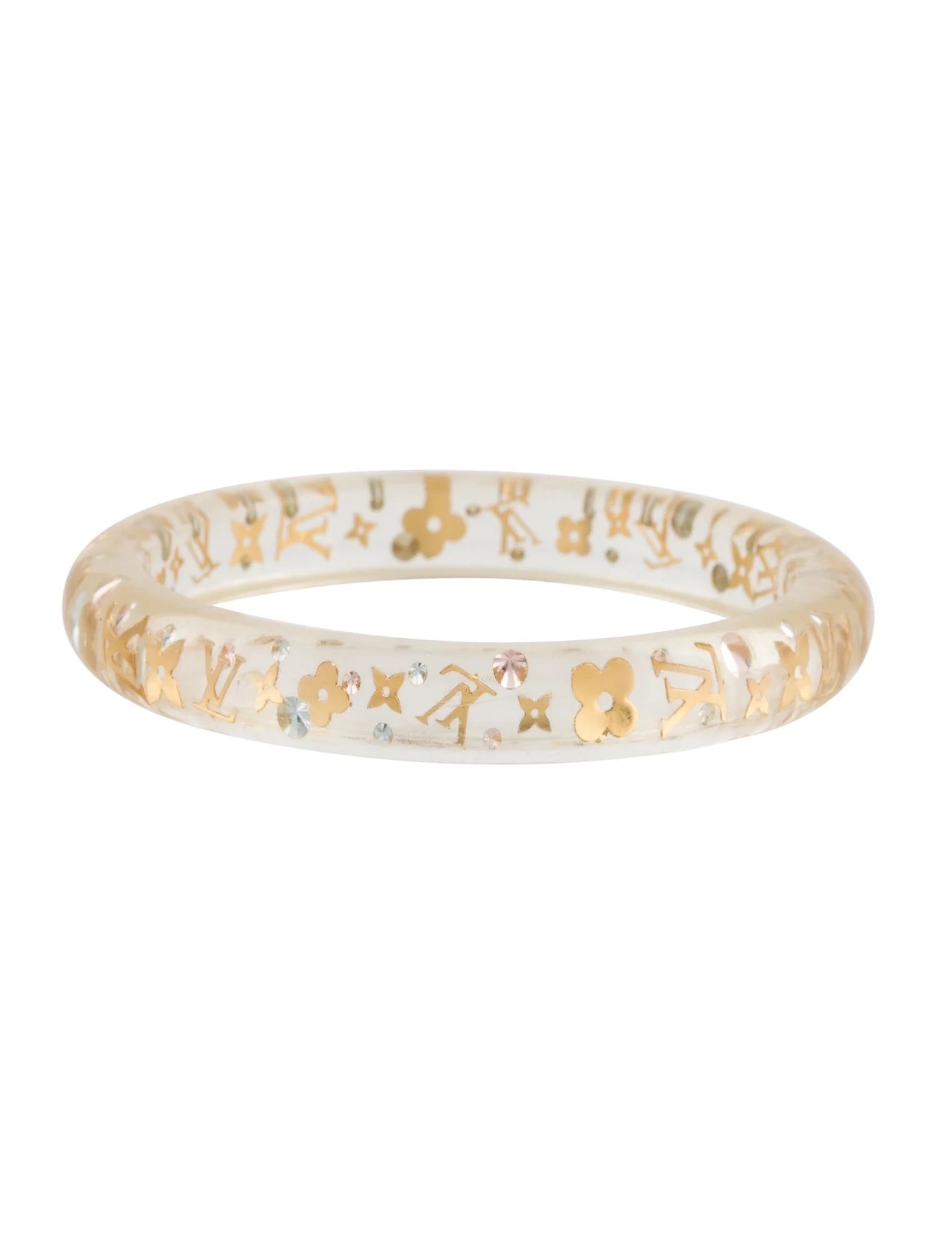 Louis Vuitton Narrow Inclusion Bangle (Clear/Gold/Red) - ShopStyle