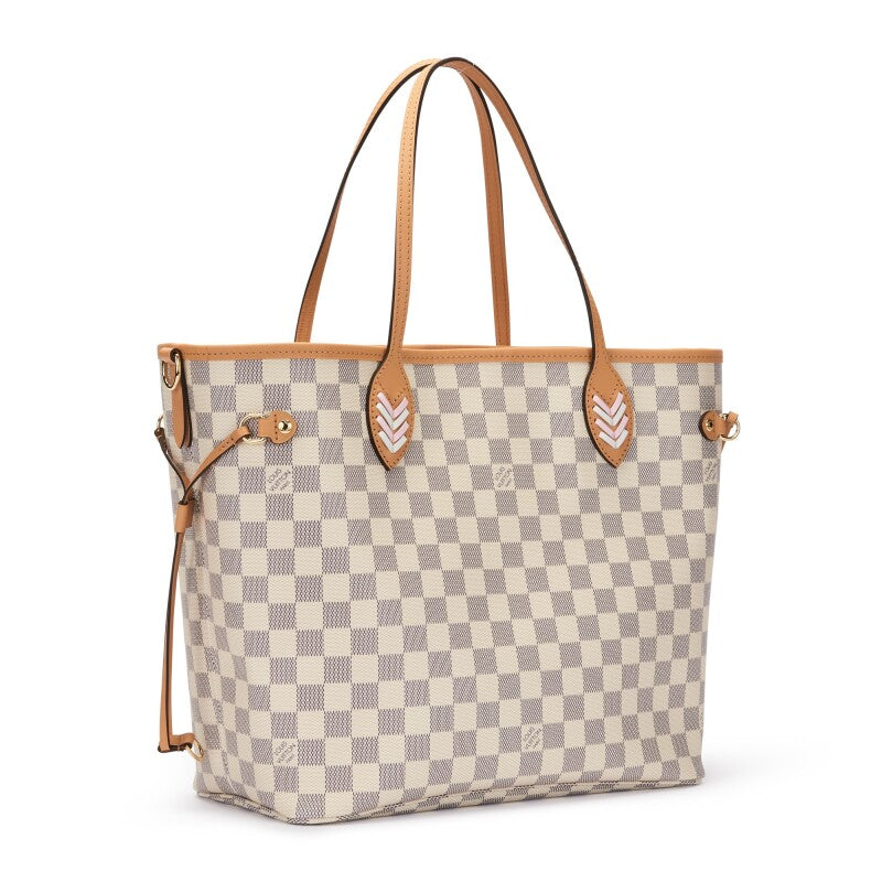 LOUIS VUITTON LIMITED EDITION DAMIER AZUR BRAIDED NEVERFULL MM