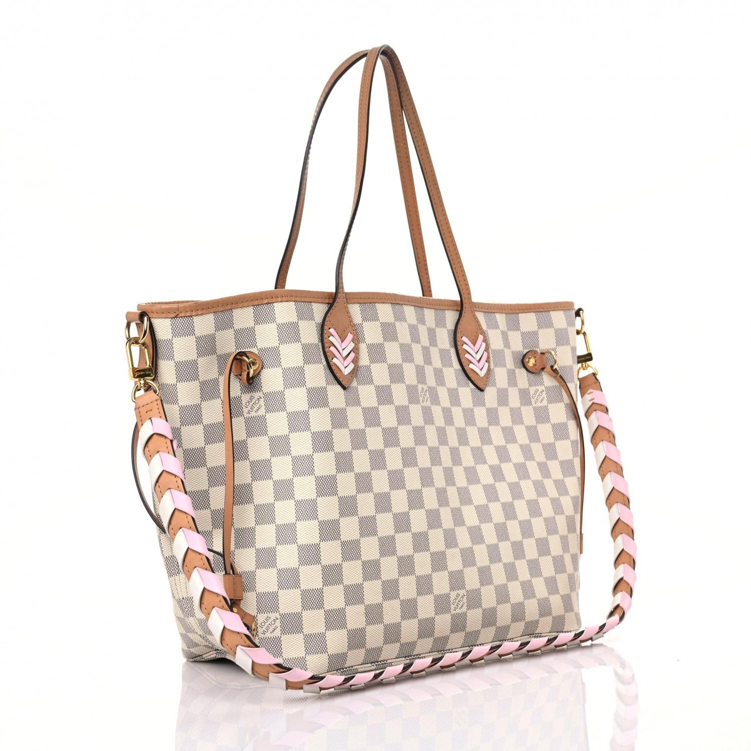 Louis Vuitton Damier Azur Coated Canvas Braided Neverfull MM Gold Hardware,  2021 Available For Immediate Sale At Sotheby's