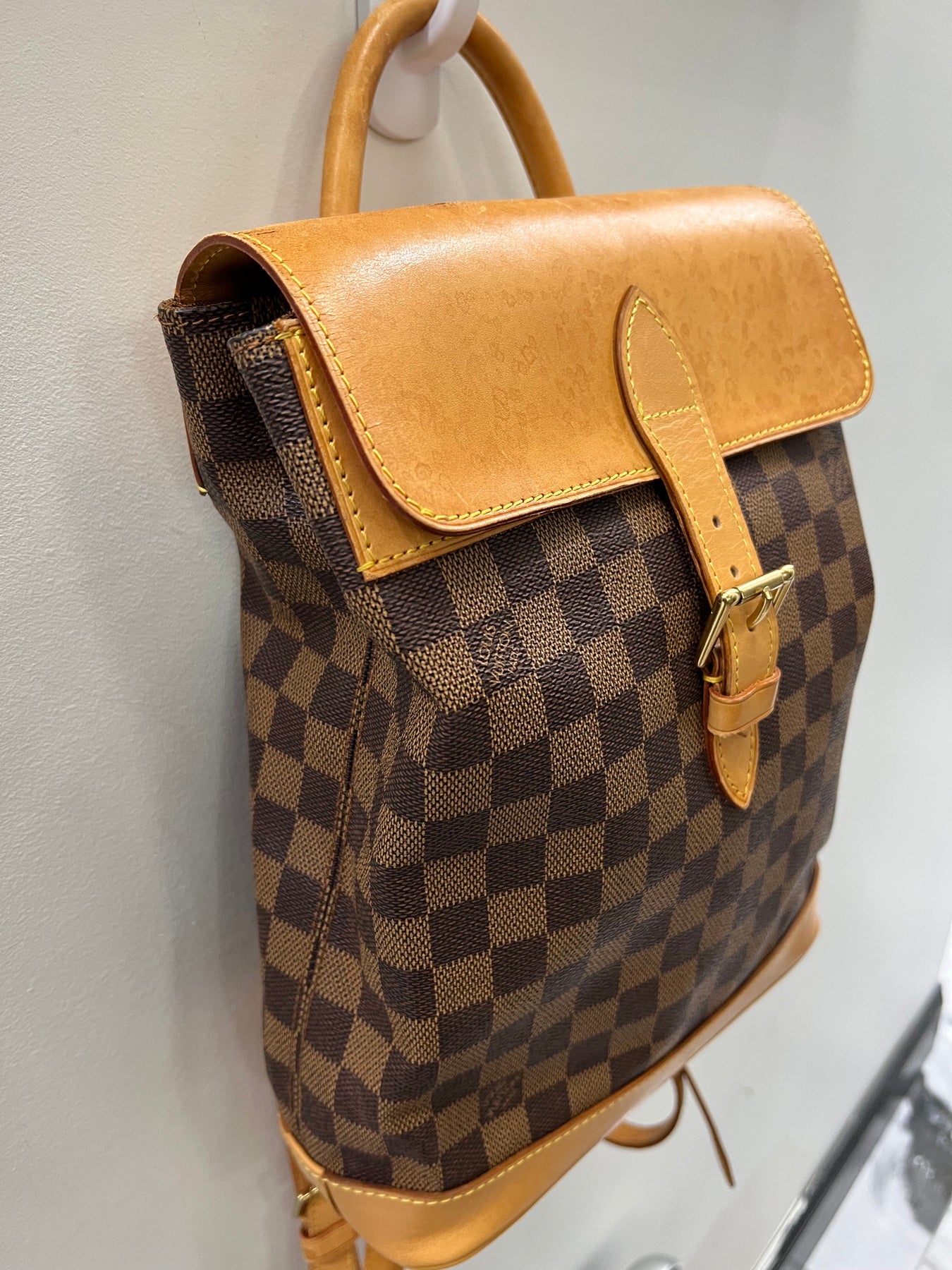 LOUIS VUITTON DAMIER EBENE SOHO CENTENAIRE BACKPACK Caroline's Fashion Luxuries LOUIS VUITTON DAMIER EBENE SOHO CENTENAIRE BACKPACK Caroline's Fashion Luxuries