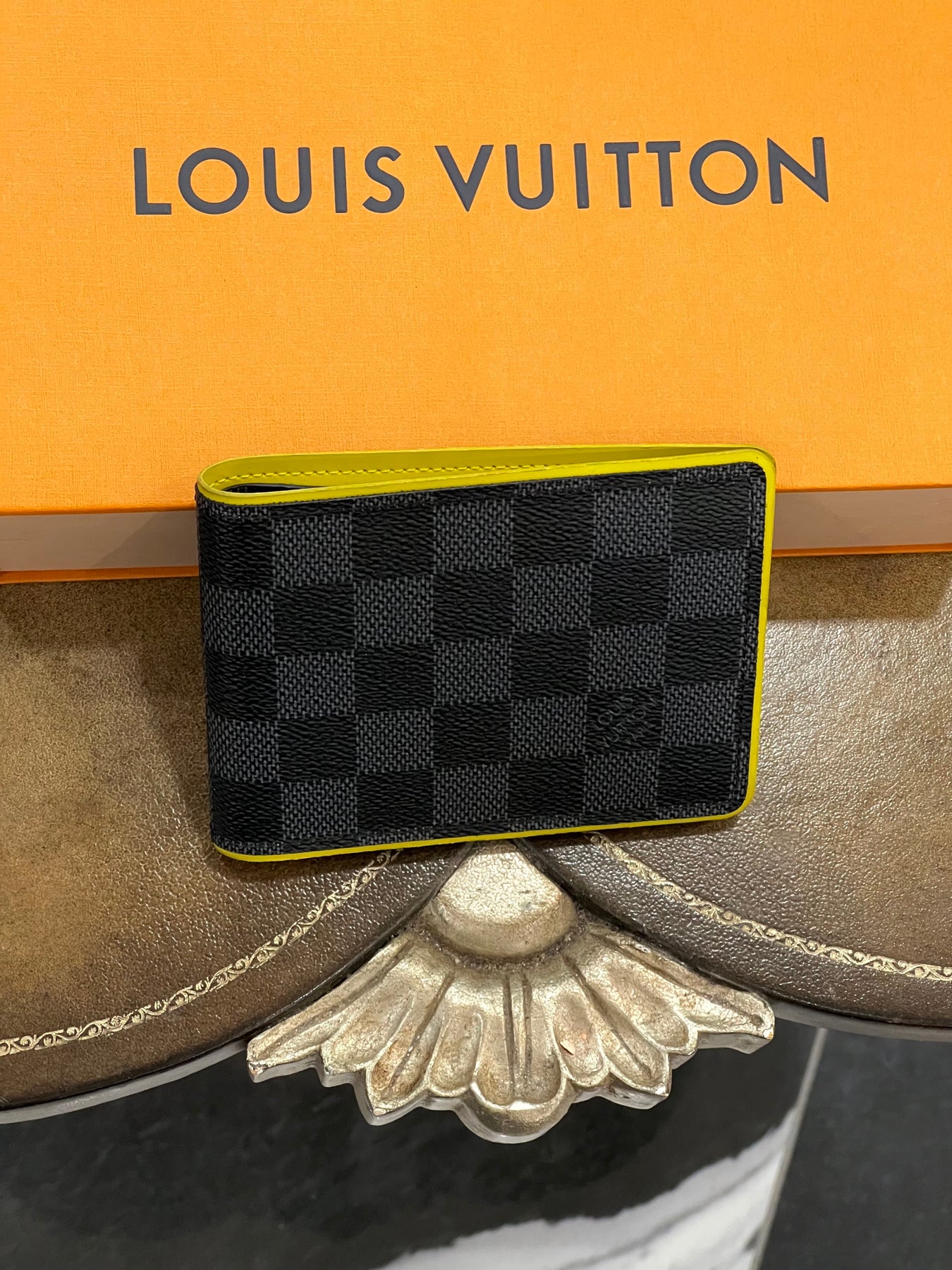 Auth Louis Vuitton Damier Graphite Portefeuille Multiple Wallet