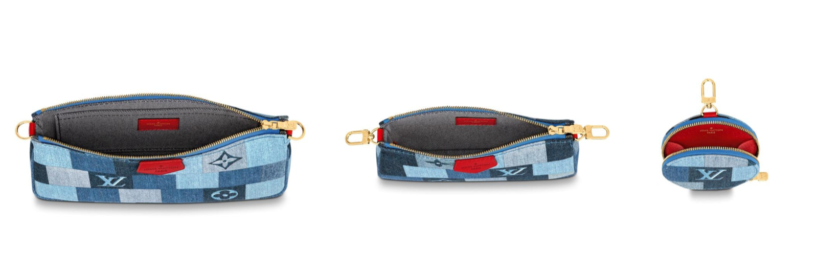Pochette Accessoires – RvceShops Revival - Louis Vuitton wallet in damier  graphite canvas - Blue Louis Vuitton Monogram Denim Patchwork Multi