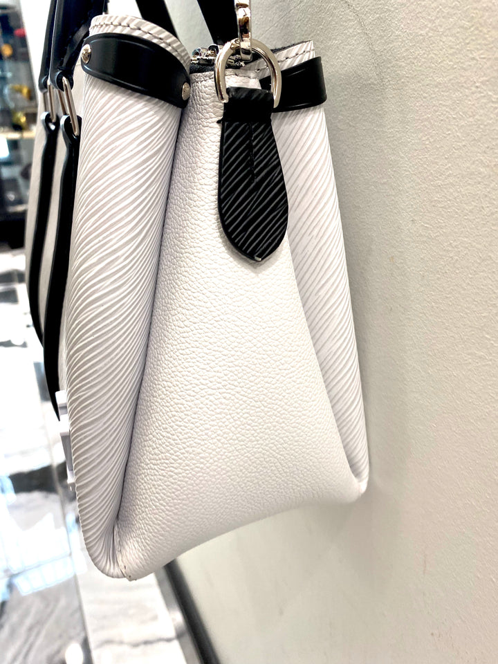 LOUIS VUITTON EPI SOUFFLOT BB BAG-OPTIC WHITE BLACK