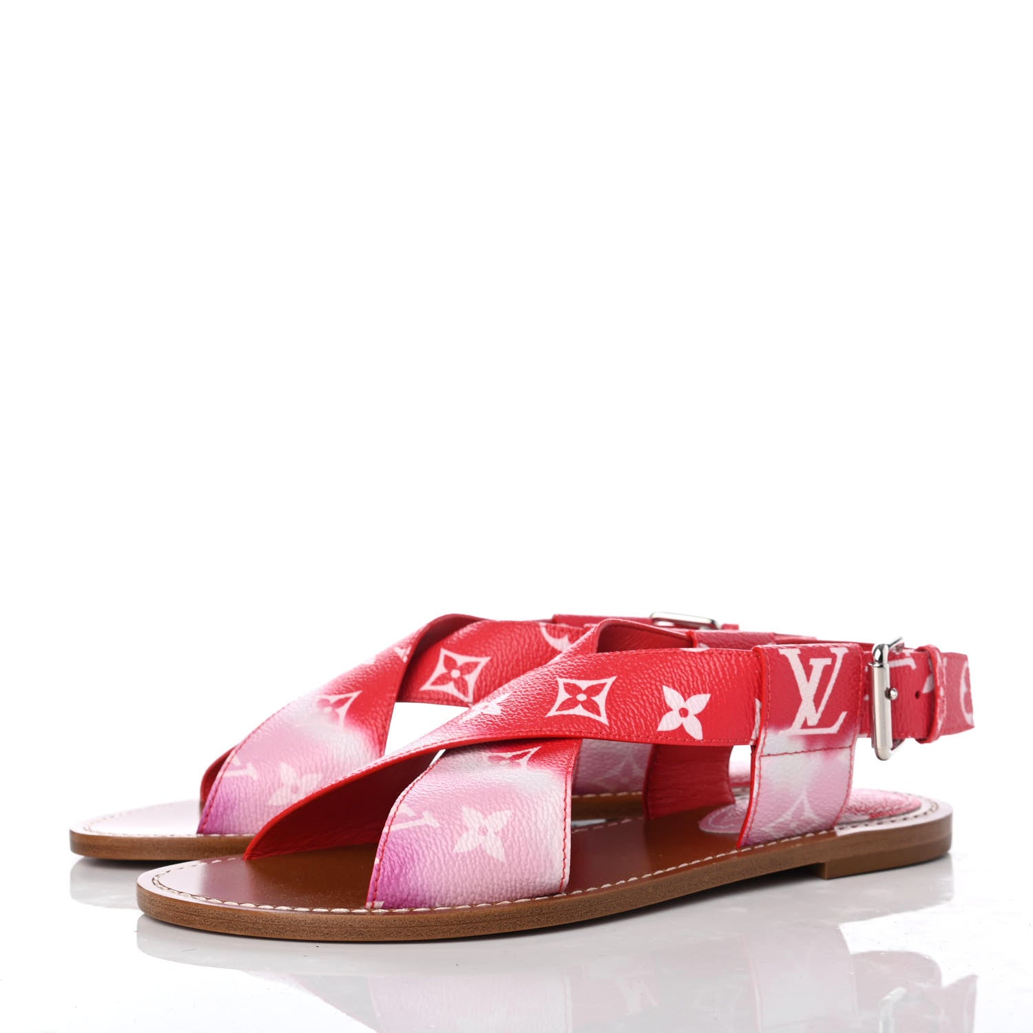 Louis Vuitton, Shoes, Louis Vuitton Lv Sandals Escale Palma Red Pink  Sandal