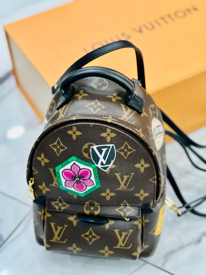 louis vuitton backpack mini multicolor Palm Springs Luxury - Blue - Monogram Velours For Women way top zip closure Monogram Multicolor Mini Sac Speedy