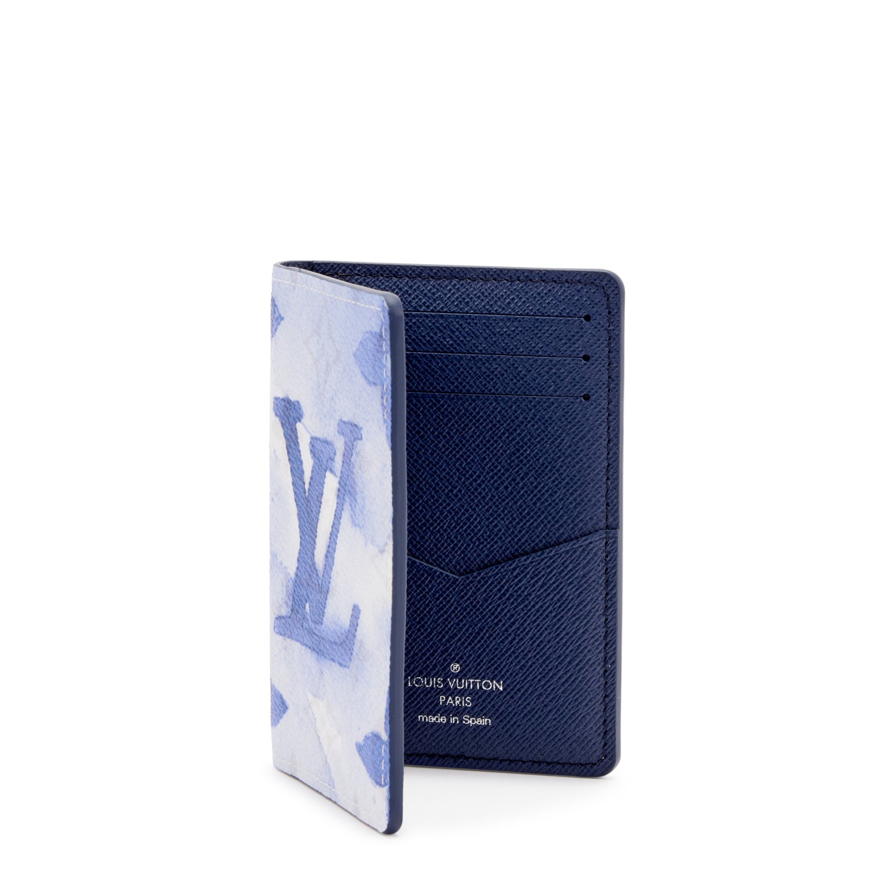 Louis Vuitton Pocket Organizer Monogram Watercolor Blue Coated Canvas M80455