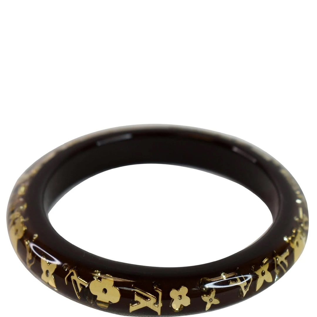 LOUIS VUITTON NARROW INCLUSION RESIN BANGLE BRACELET