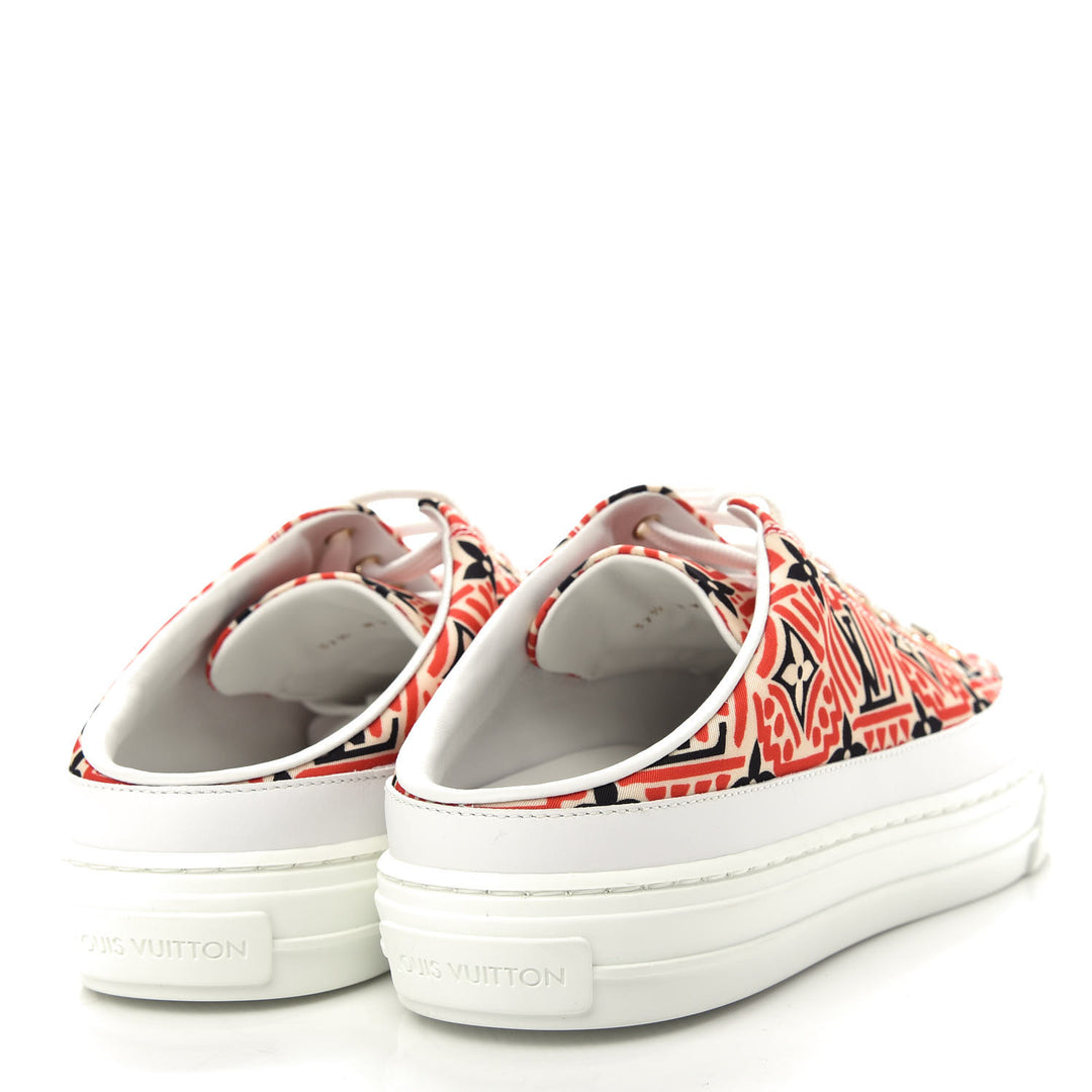 LOUIS VUITTON NYLON MONOGRAM CRAFTY OPEN BACK SNEAKERS