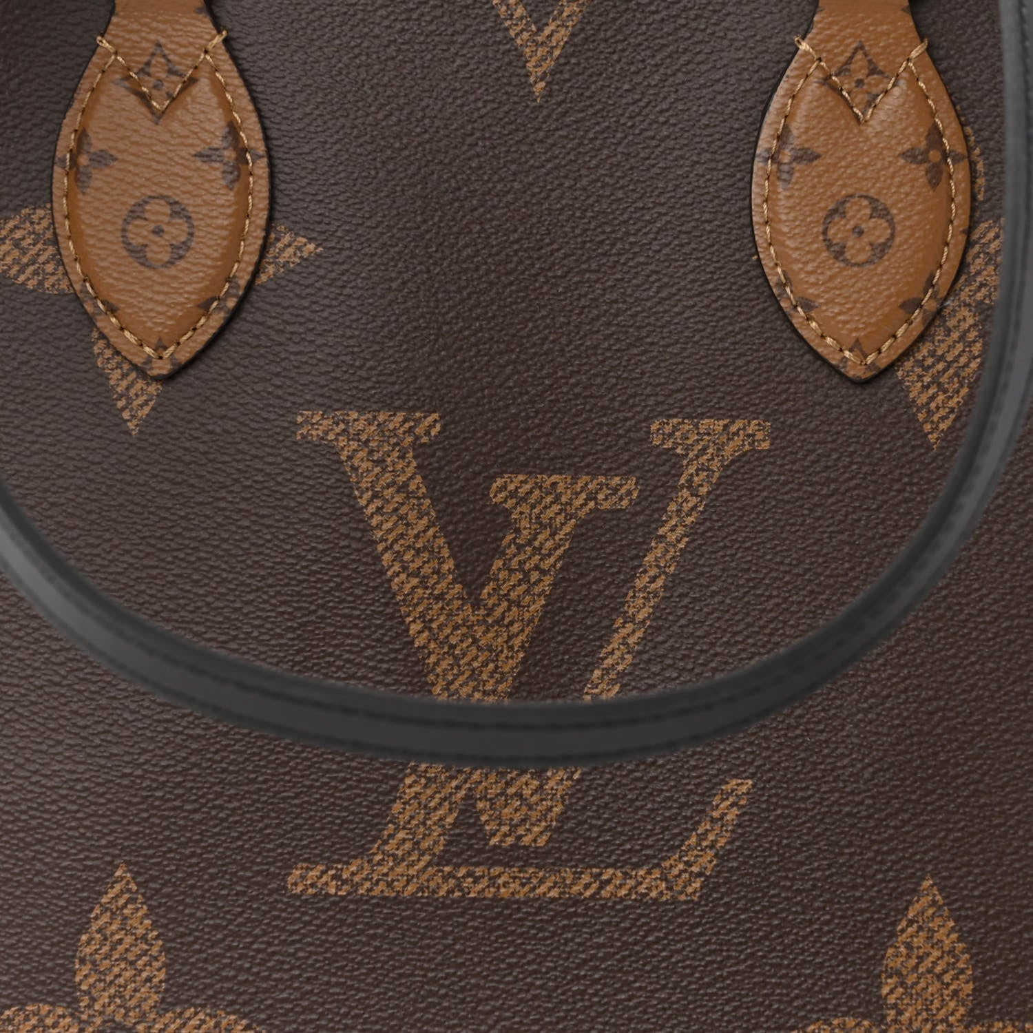 Louis Vuitton Brown, Pattern Print Monogram Giant Reverse Onthego mm