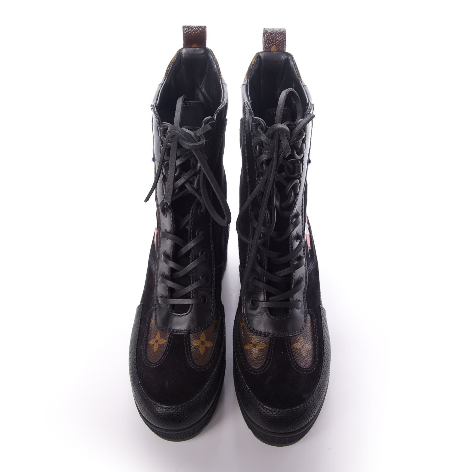 Louis Vuitton, Shoes, Louis Vuittonsuede Calfskin Monogram Laureate  Platform Desert Boots Lv Sz 4