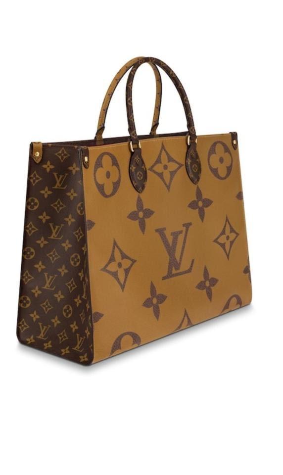 LOUIS VUITTON CANVAS VS LEATHER ON THE GO TOTE GM