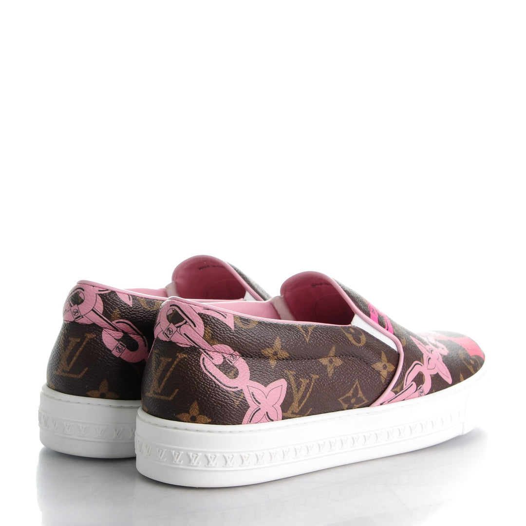 Louis Vuitton Monogram Bay Flower Slip On Harbor Sneakers
