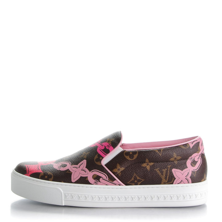 Louis Vuitton Monogram Bay Flower Slip On Harbor Sneakers