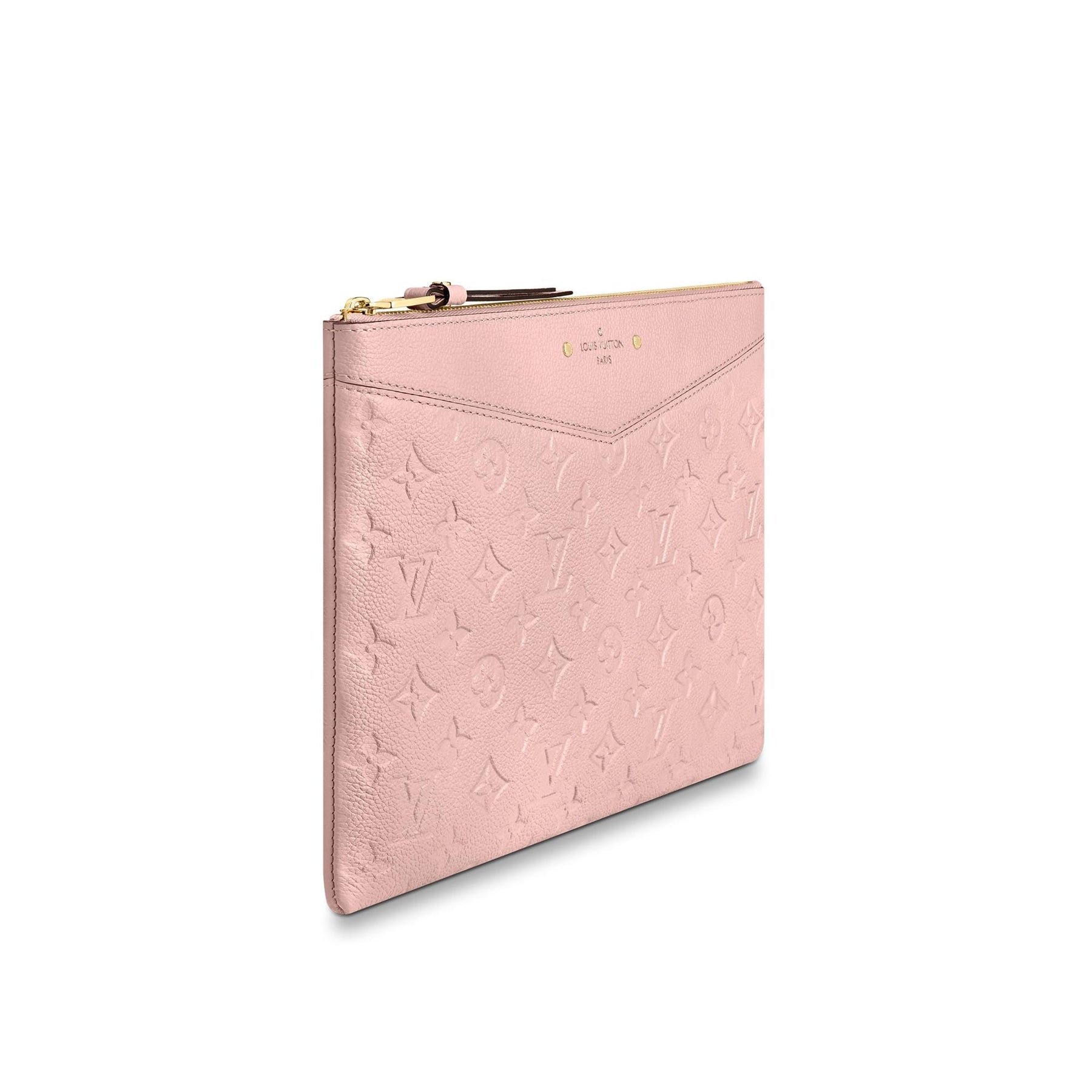 LOUIS VUITTON Monogram Empreinte Leather Zippy Wallet Rose Poudre Pink