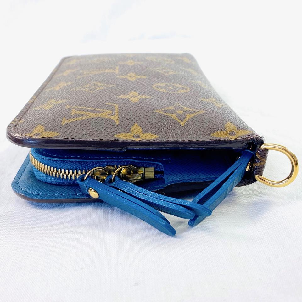 EXC! Louis Vuitton Monogram Insolite Wallet Blue Fleuri