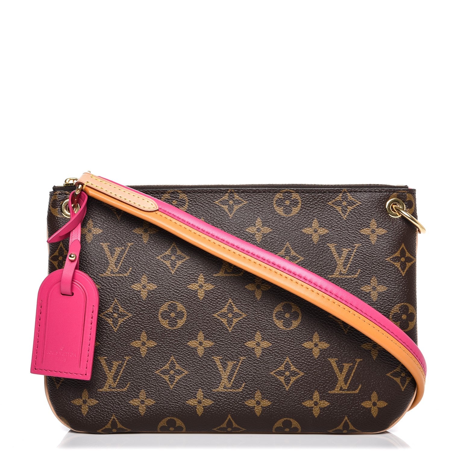 Pre-owned Louis Vuitton Lorette Leather Crossbody Bag In Brown