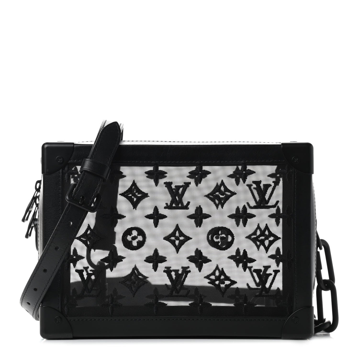 Louis Vuitton Black Monogram Mesh Soft Trunk Shoulder Bag Louis Vuitton