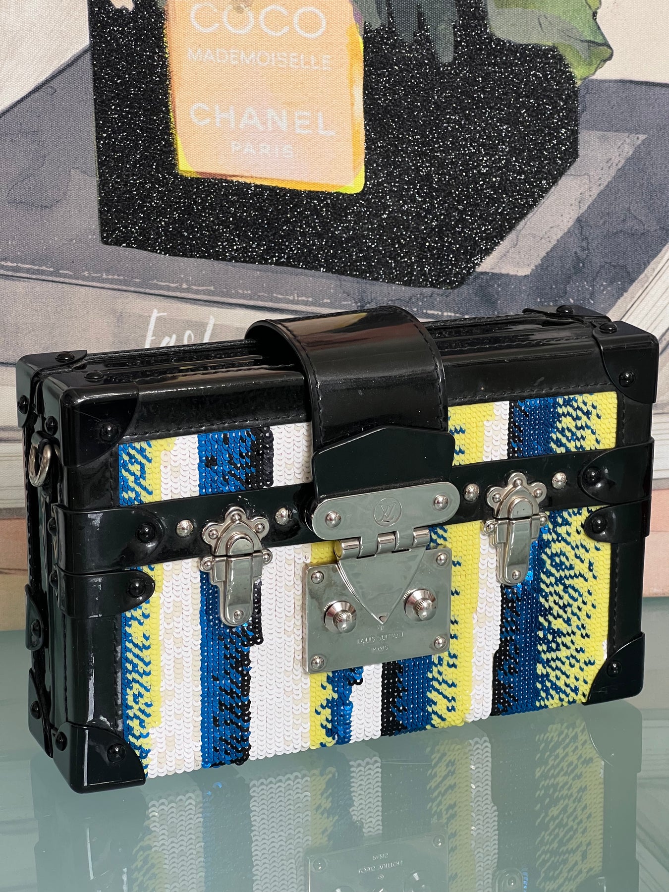 Petite malle glitter crossbody bag Louis Vuitton Multicolour in Glitter -  38036550