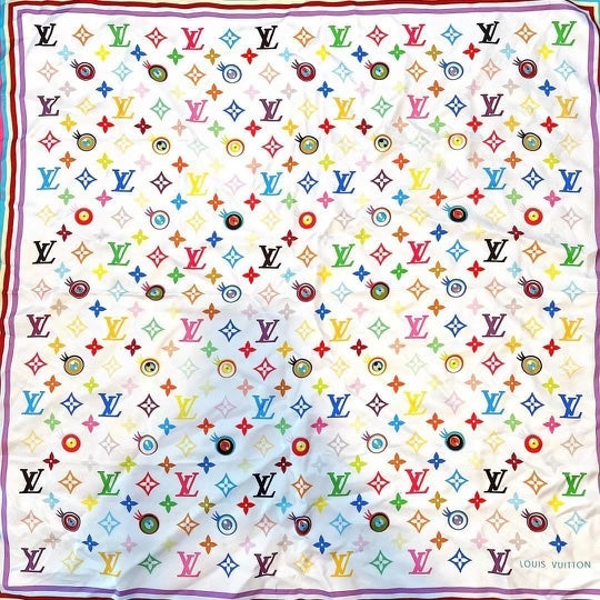 LOUIS VUITTON MULTICOLOR MONOGRAM EYE LOVE SILK SCARF