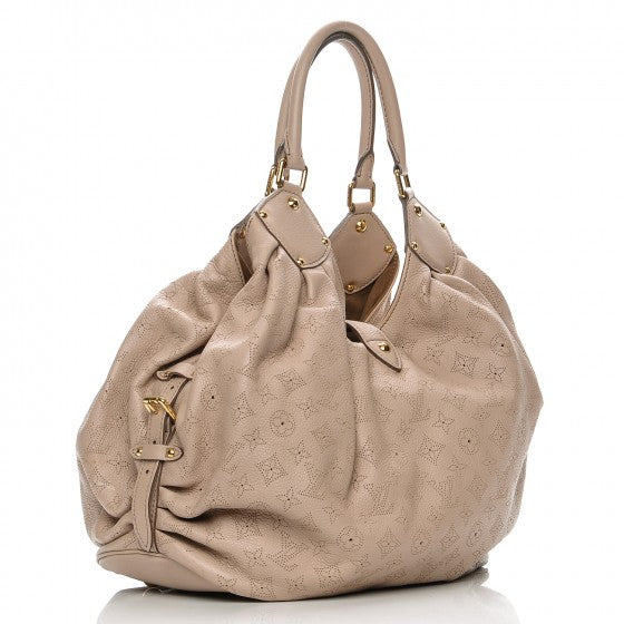 Louis Vuitton Sable Monogram Mahina Leather Selene MM Bag