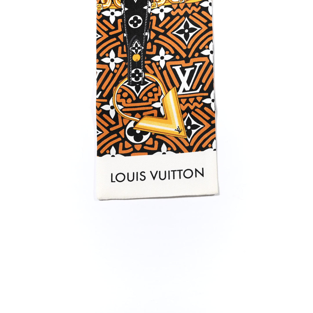 LOUIS VUITTON Silk Monogram Crafty Confidential Bandeau Caramel