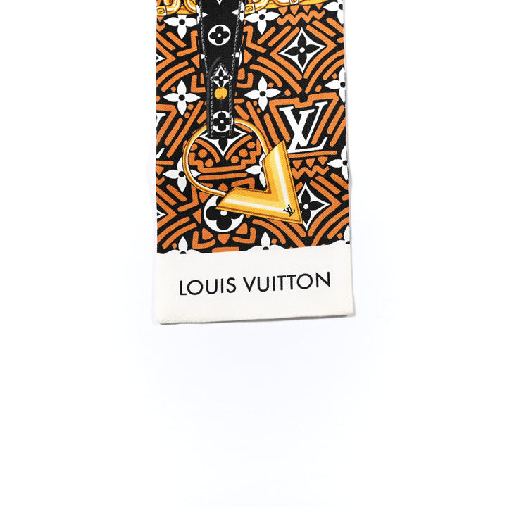 LOUIS VUITTON Silk Monogram Crafty Confidential Bandeau Caramel