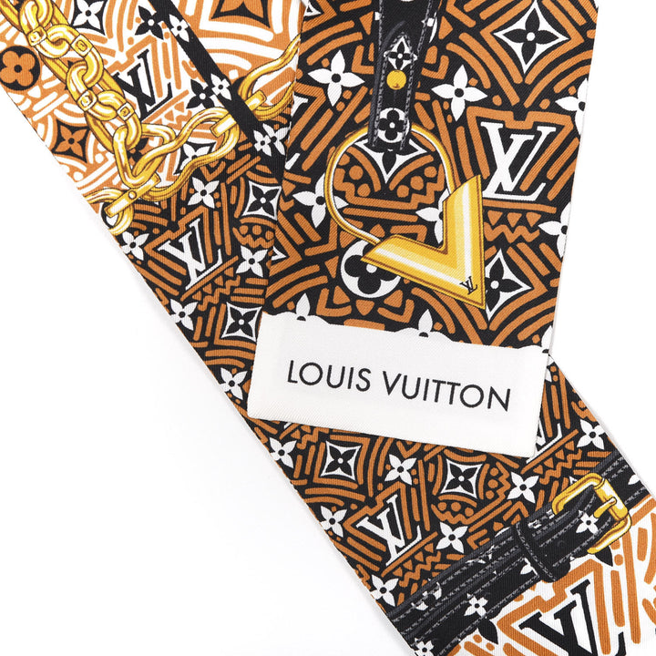 LOUIS VUITTON Silk Monogram Crafty Confidential Bandeau Caramel