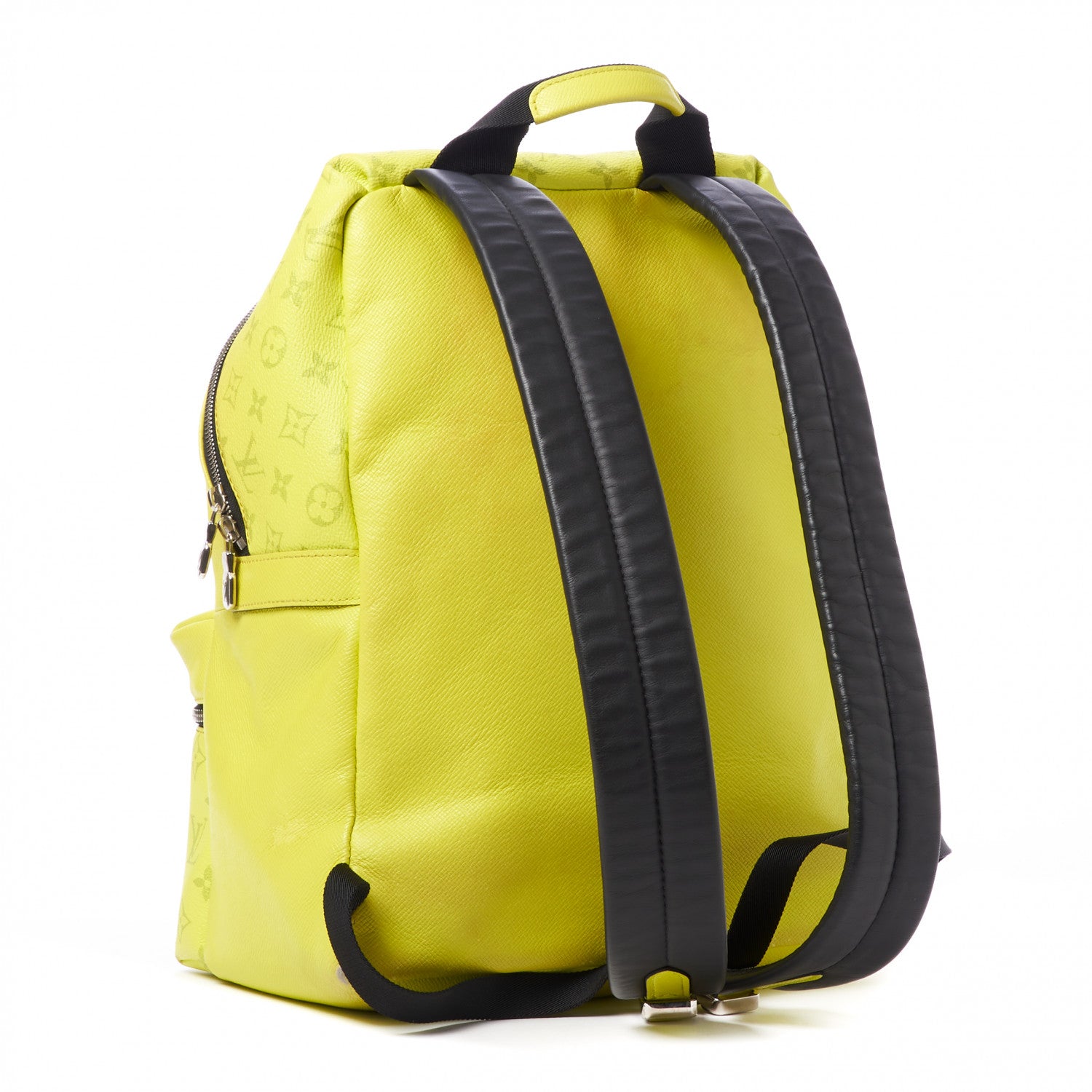 louis vuitton backpack neon Black Comet Monogram Savonches the rugged christopher has two side pockets and an inside flat pocket compartment Louis Vuitton Yellow Monogram Taigarama