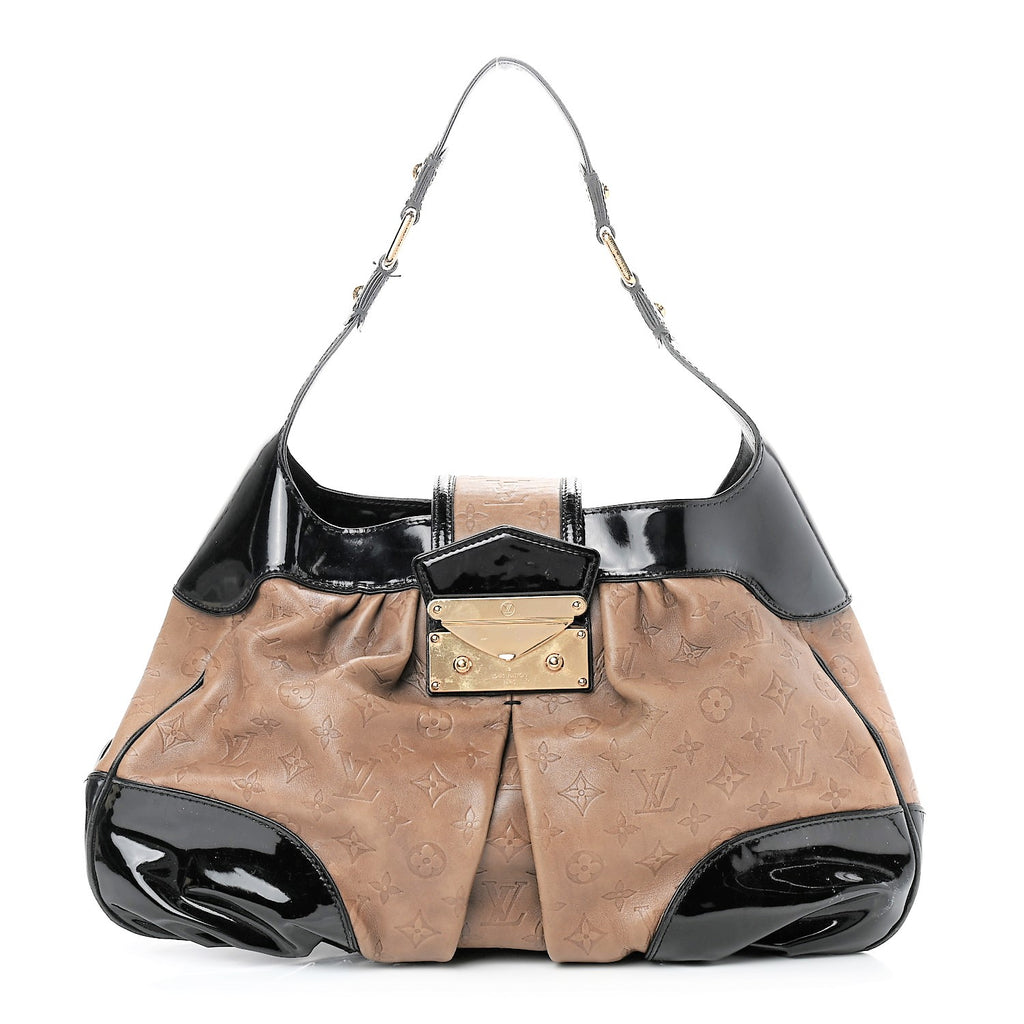 Preloved Louis Vuitton Monogram Brown and Black Polly Hobo Bag