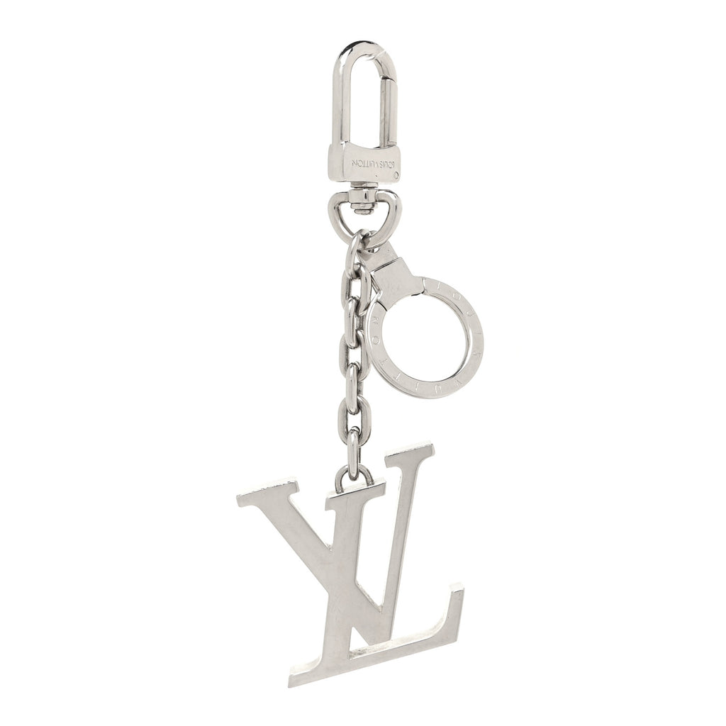 Louis Vuitton Key Holder LV Initials Silver in Polished Silver