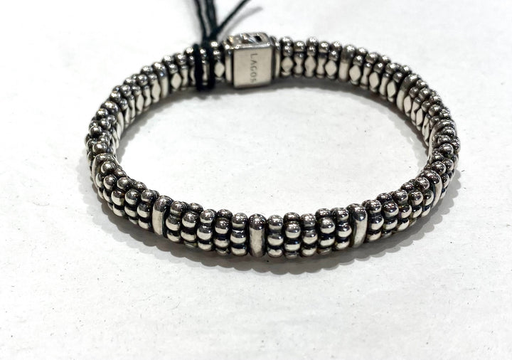 LAGOS SILVER STATION CAVIAR BRACELET