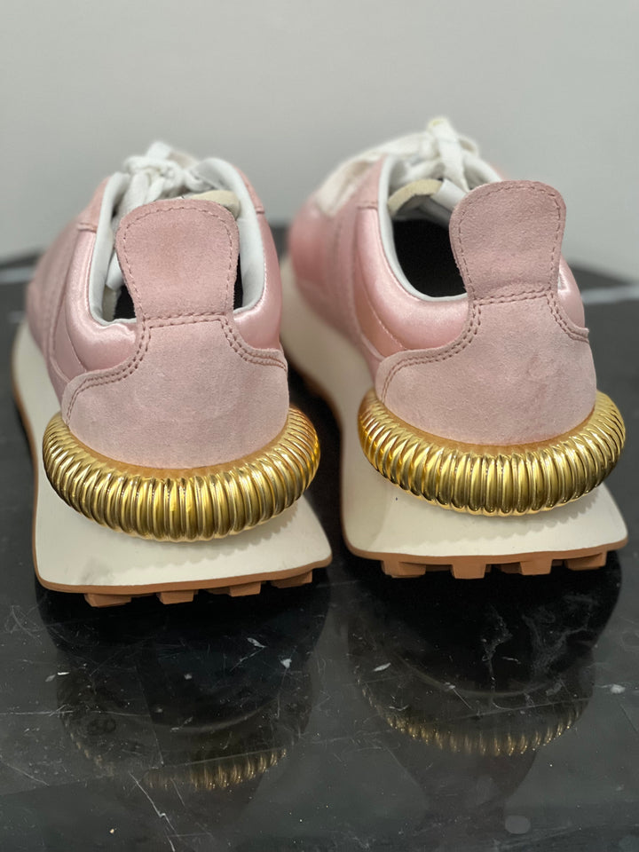 LANVIN  BUMPER LOGO PATCH LACE UP SNEAKERS