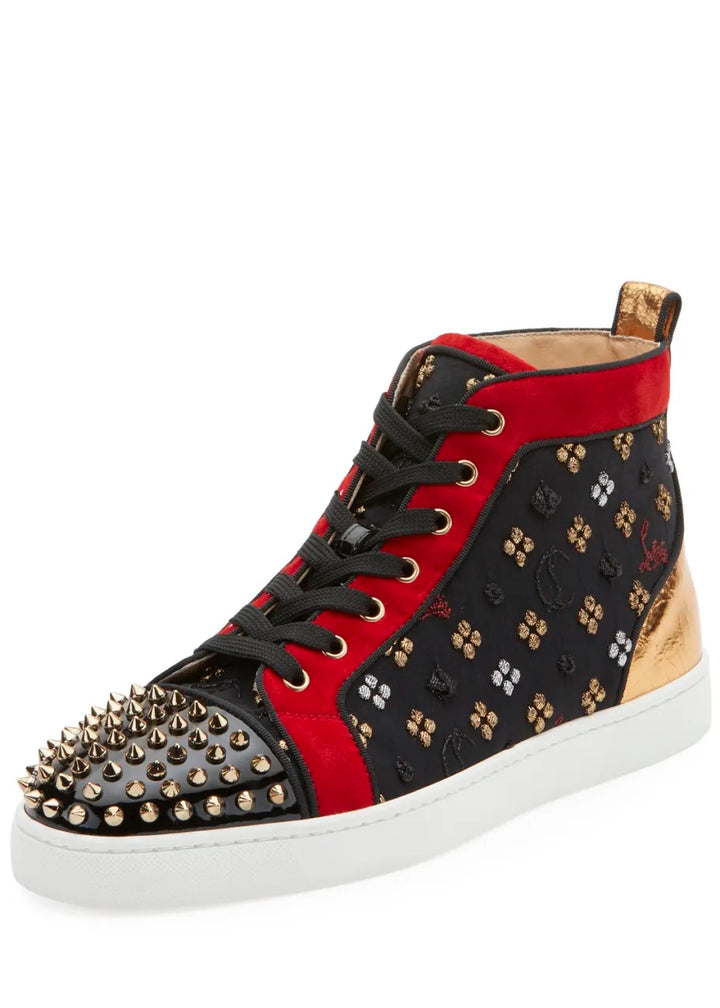 CHRISTIAN LOUBOUTIN LOUIS ORLATO SPIKES HIGH TOP SNEAKERS