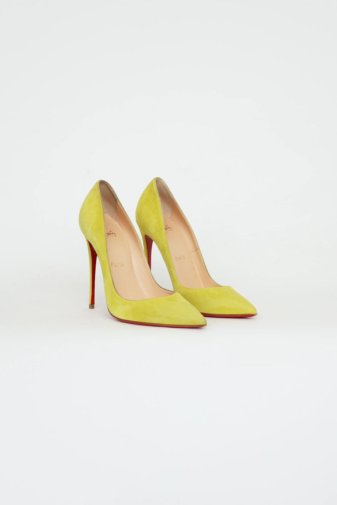 CHRISTIAN LOUBOUTIN SO KATE 120 SUEDE PUMPS