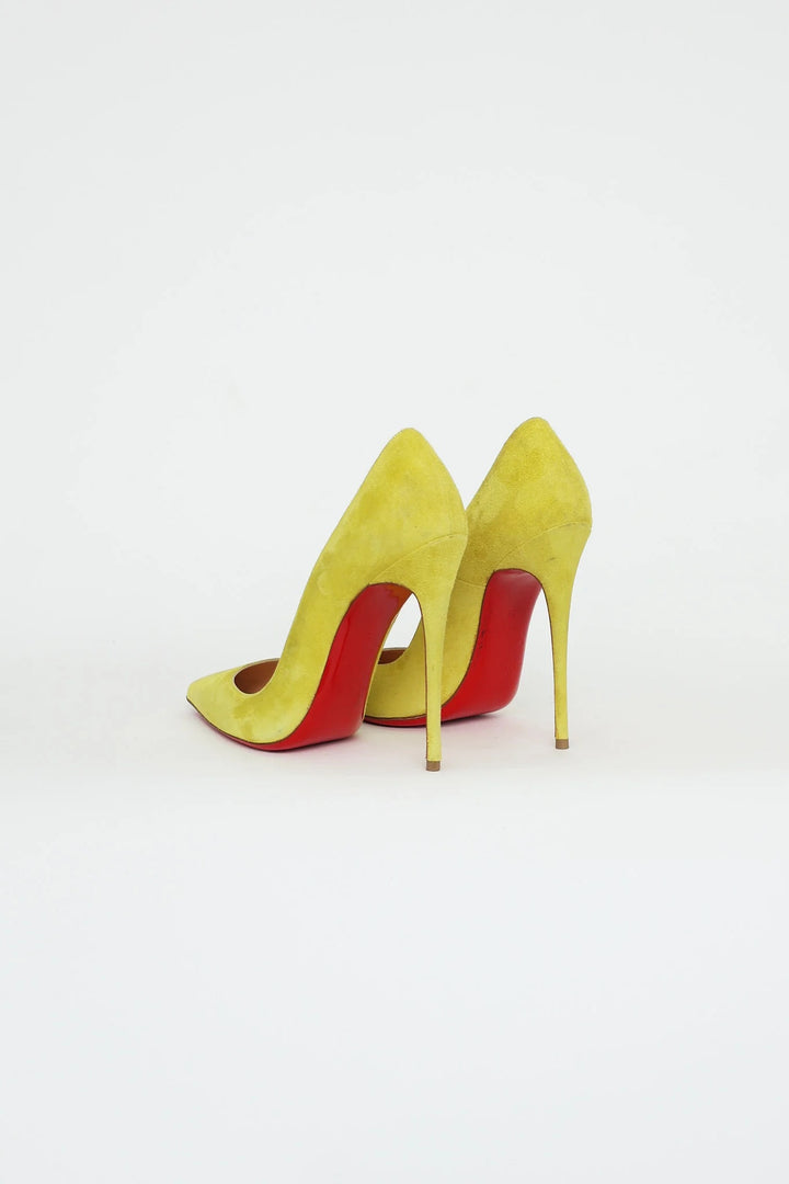 CHRISTIAN LOUBOUTIN SO KATE 120 SUEDE PUMPS