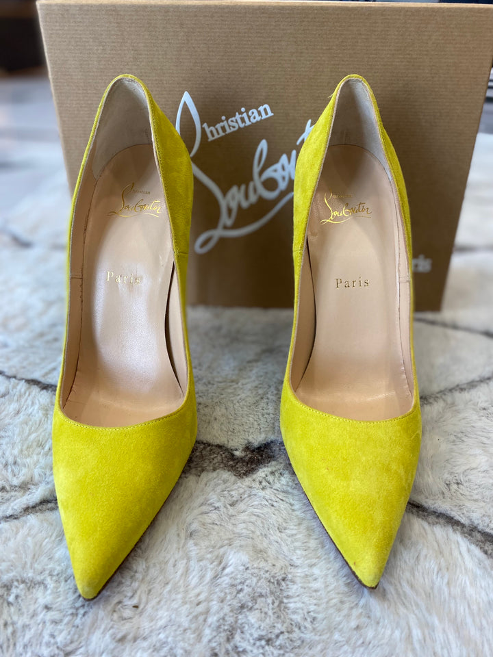 CHRISTIAN LOUBOUTIN SO KATE 120 SUEDE PUMPS