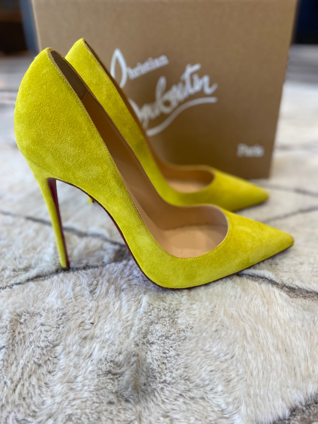 CHRISTIAN LOUBOUTIN SO KATE 120 SUEDE PUMPS