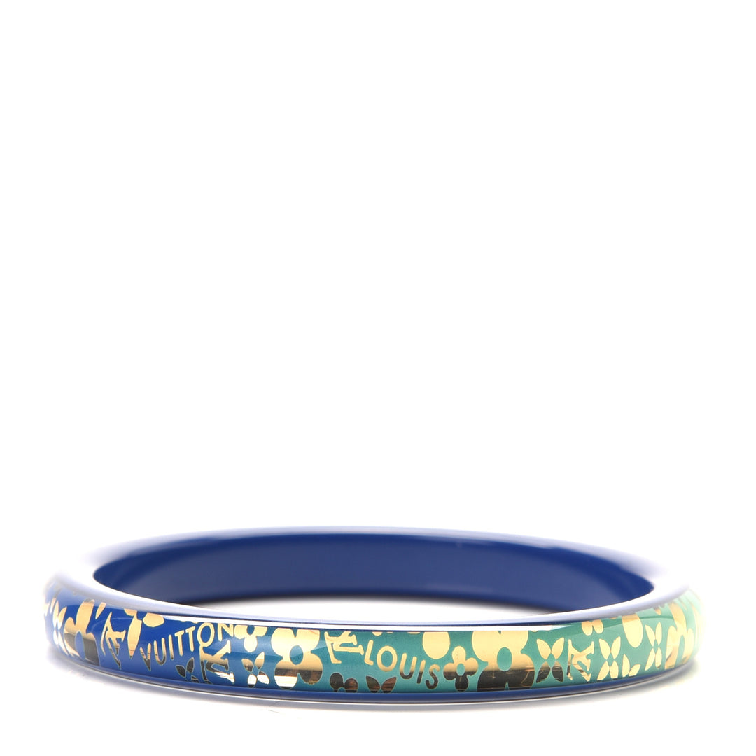 LOUIS VUITTON Resin Swarovski Inclusion Bangle Bracelet