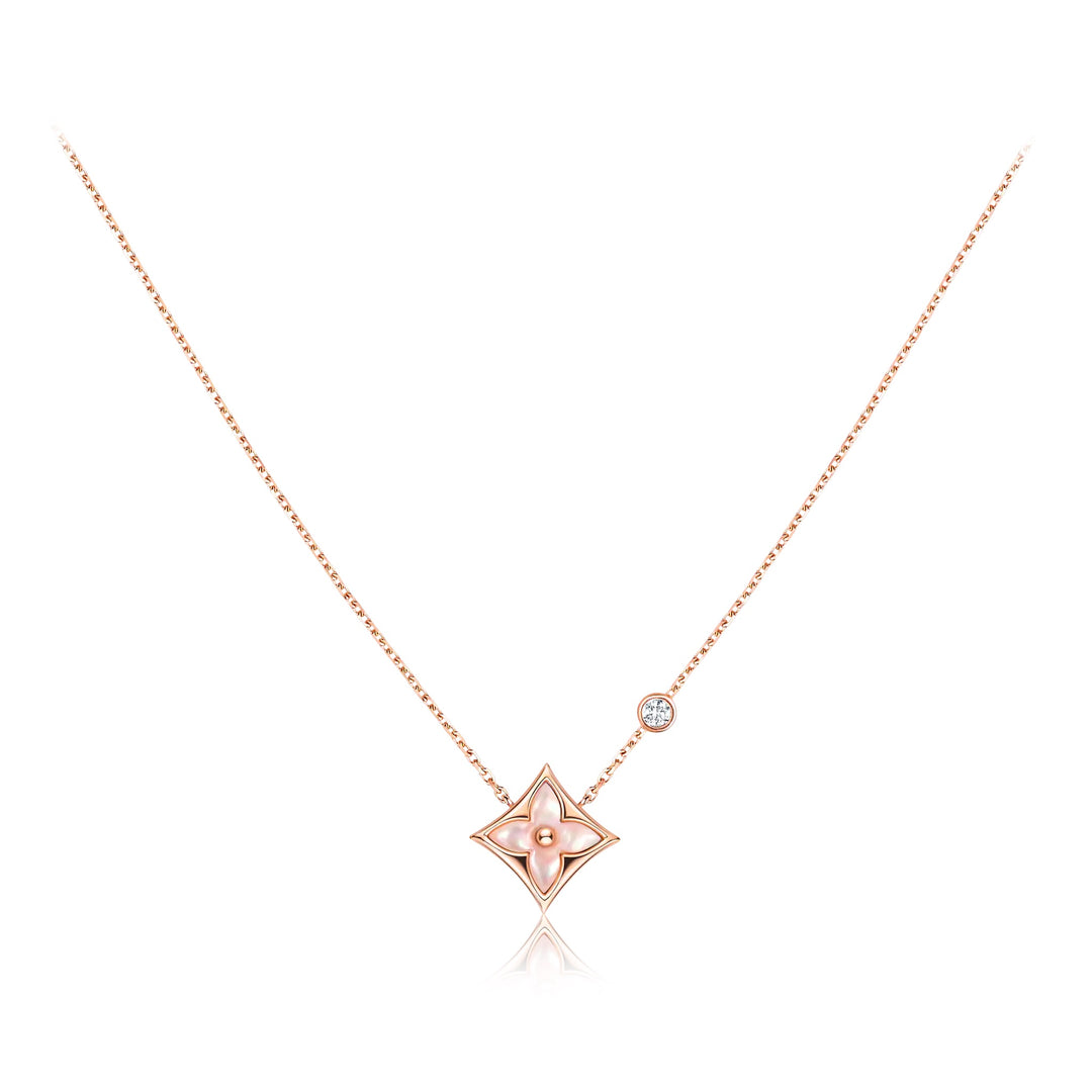LOUIS VUITTON COLOR BLOSSOM BB STAR PENDANT PINK GOLD PINK MOTHER-OF-PEARL &amp; DIAMOND NECKLACE