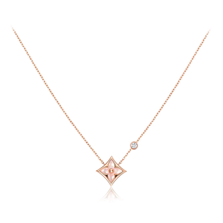 LOUIS VUITTON COLOR BLOSSOM BB STAR PENDANT PINK GOLD PINK MOTHER-OF-PEARL &amp; DIAMOND NECKLACE