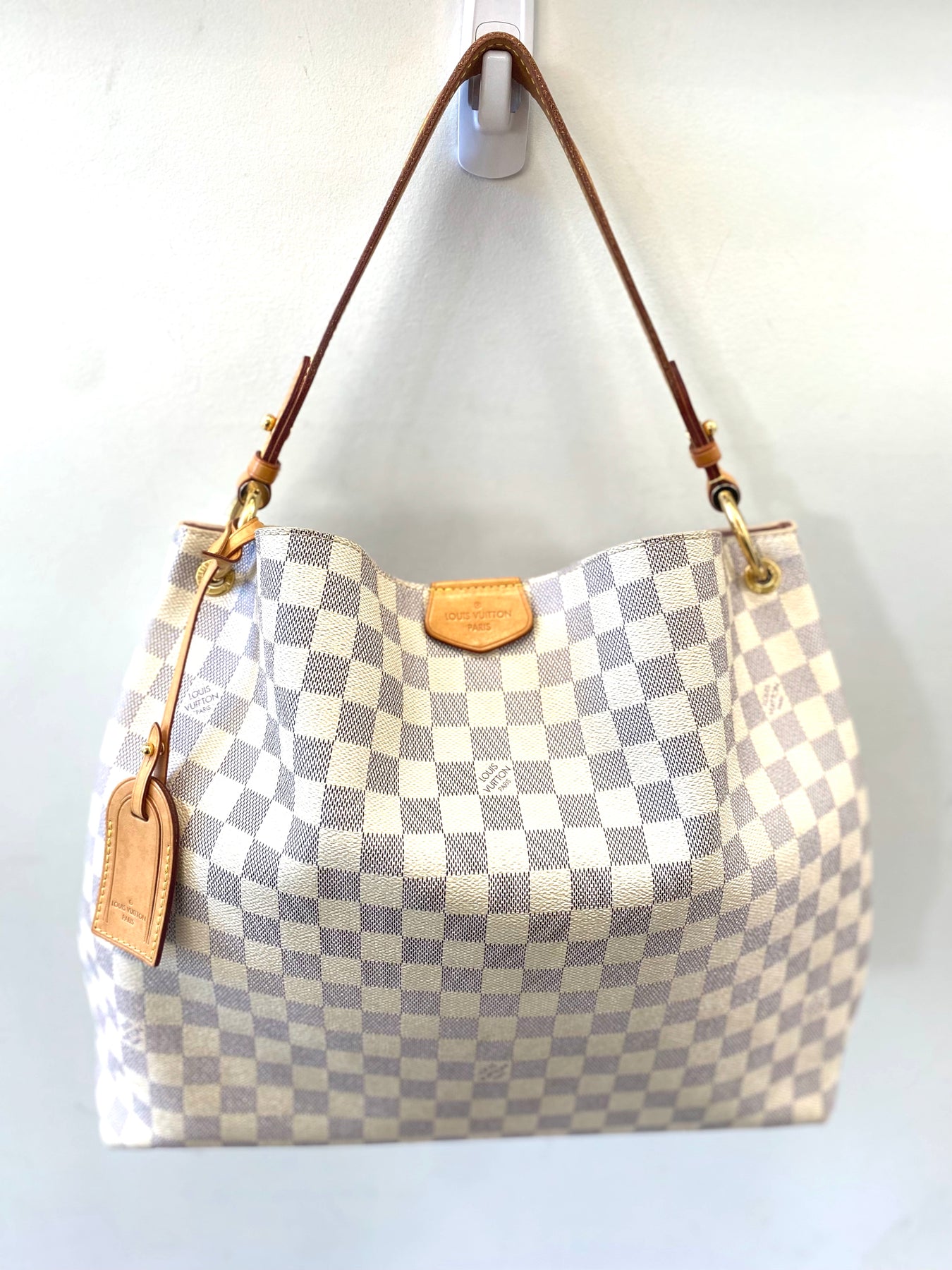Louis Vuitton Damier Azur Canvas Graceful Pm Shoulder Bag – On Que Style