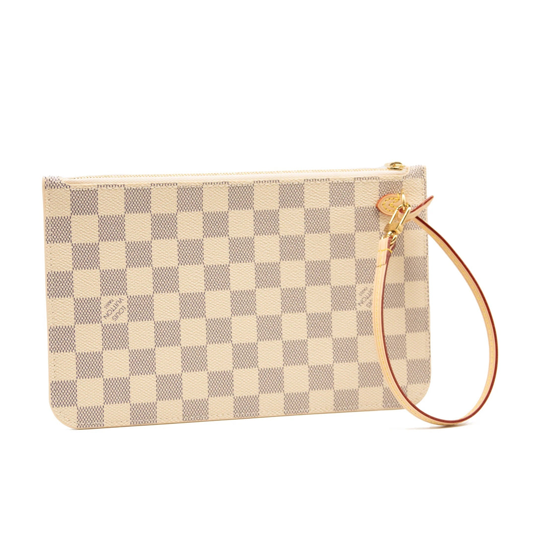 LOUIS VUITTON DAMIER AZUR NEVERFULL MM GM POCHETTE