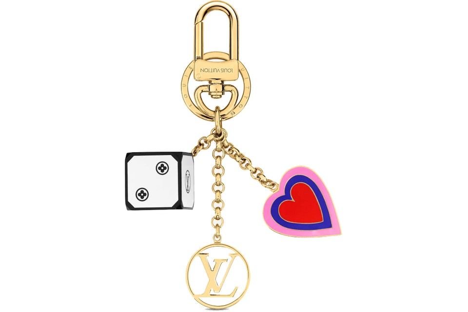 LOUIS VUITTON Love Lock Heart Key Chain Bag Charm