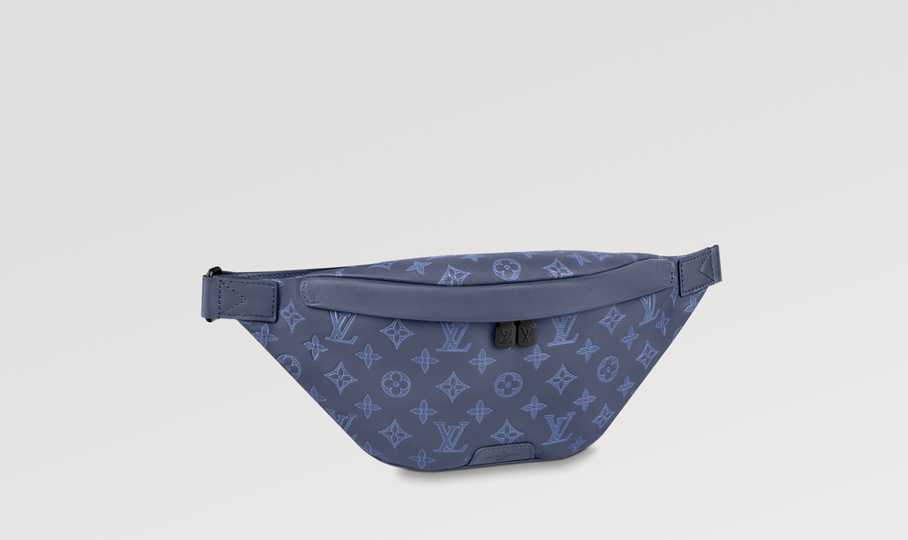 Louis Vuitton Discovery Bumbag PM Monogram Shadow Navy Blue For