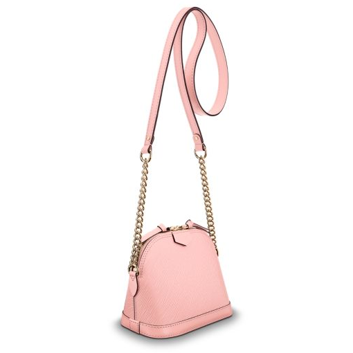 tas sling-bag Louis Vuitton Epi Alma Mini Chain Pink