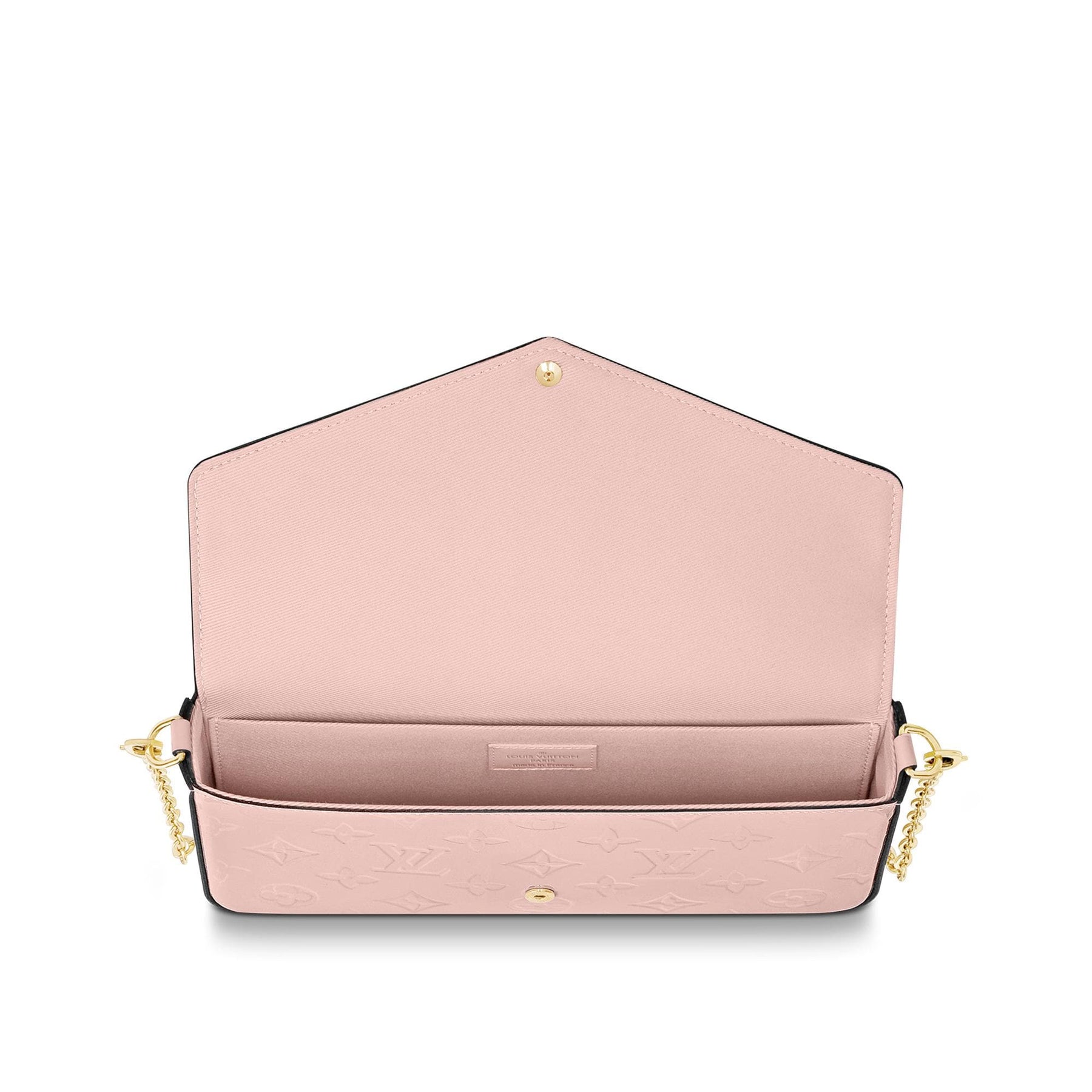 Louis Vuitton Felicie Pochette Monogram Vernis Leather Rose