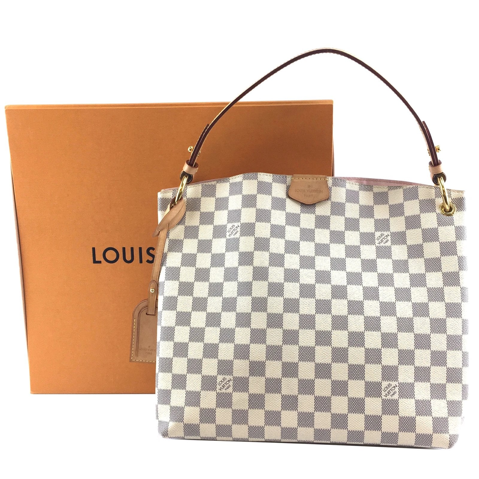 Louis Vuitton Damier Azur Canvas Graceful Pm Shoulder Bag – On Que Style