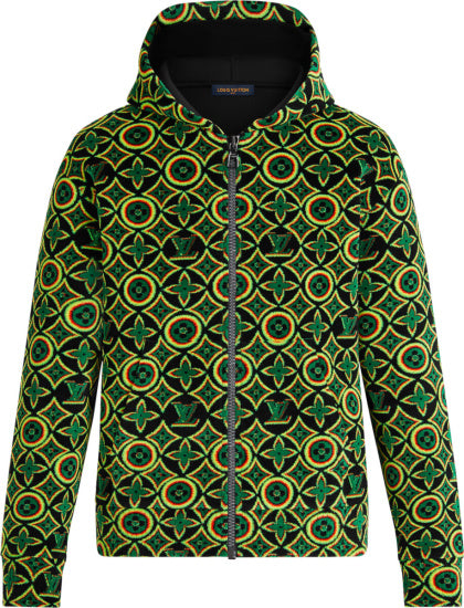 LOUIS VUITTON JAMAICAN FLOWER ZIP HOODED JACKET VIRGIL ABLOH